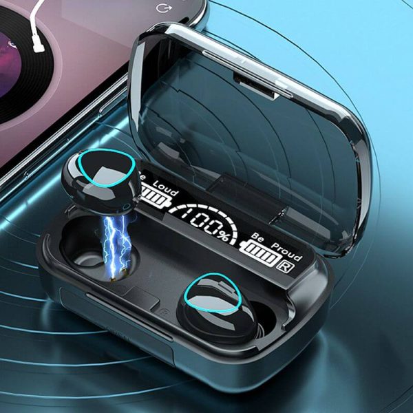 M10 Earbuds 3500 Mah Original, Waterproof,wireless Bluetooth Earbuds With Super Sound & High Quality Touch Sensors